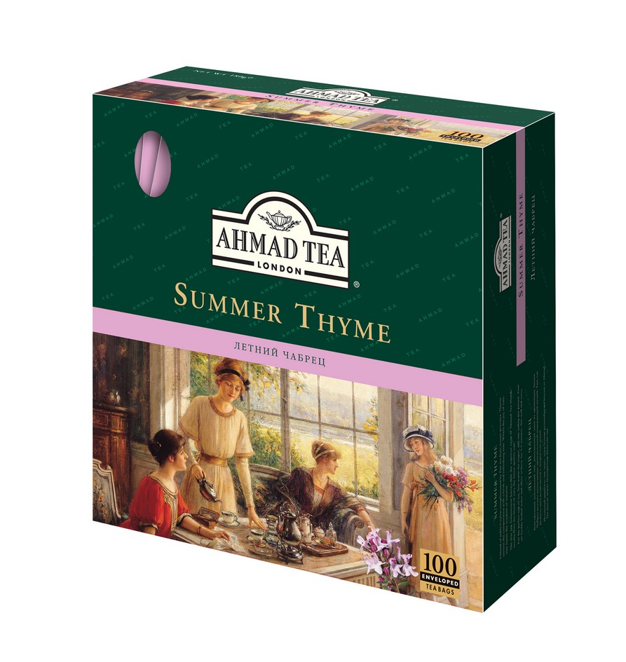 Озон чай 100 пакетиков. Чай Ahmad Tea Summer Thyme черный листовой 100 г. Чай Ахмад с чабрецом в пакетиках. Ахмад Теа с черносливом.