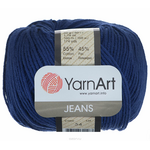 Пряжа для вязания YarnArt "Jeans", цвет: темно-синий (54), 160 м, 50 г, 10 шт