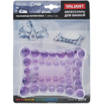 Мыльница Valiant "Lilac Aqua", цвет: фиолетовый, 13,5 х 10 см, 2 шт