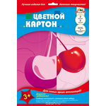 Апплика Картон для хобби и рукоделия Вишенка 7 листов 7 цветов