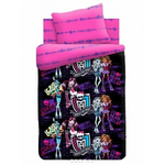 КПБ 1,5 поплин "Monster High" (70*70) рис. 8487+8490 вид 1 Школьные граффити