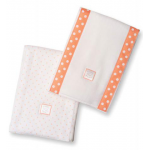 SWADDLE DESIGNS Inc. США полотенчики 2шт. Baby Burpie Set Orange Dot