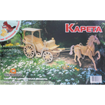 Игрушки из дерева Сборная деревянная модель Карета