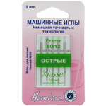 Hemline Иглы для бытовых швейных машин c острым кончиком № 80. 105.80