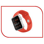 Умные часы APPLE Watch Sport 42mm with Orange Sport Band MLC42RU/A