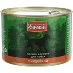 Консервы для собак Четвероногий гурман "Мясное ассорти", с индейкой, 500 г 103112002