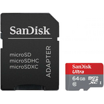 Карта памяти SanDisk Sandisk Ultra microSDXC Class 10 UHS-I 80MB/s 64GB + SD adapter