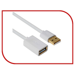 Аксессуар Greenconnect USB 2.0 AM - AF 0.75m White GCR-UEC5M-AAG-0.75m