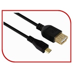 Аксессуар Greenconnect Premium OTG micro USB AM-AF 1.5m Black GCR-MB2AF-BB2S-1.5m