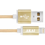 Кабель Akai USB – Apple Lighting Gold