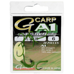 Крючок рыболовный Gamakatsu "A1 G-Carp Camou Green Super", размер 6, 10 шт 14908600600