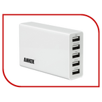 Зарядное устройство Anker 5xUSB A2134L21 White 904068