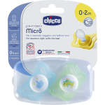 Chicco Пустышка Micro Для принца Корона Динозавр силиконовая от 0 до 2 месяцев 2 шт 75121210000