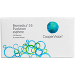 CooperVision Контактные линзы Biomedics 55 Evolution (6 pack)/Радиус кривизны 8,6/Оптическая сила -03,00 10090108