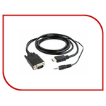 Аксессуар Gembird Cablexpert HDMI-VGA 19M/15M + 3.5Jack 1.8m Black A-HDMI-VGA-03-6