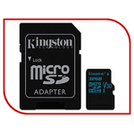 Карта памяти 32GB - Kingston microSDHC Canvas Go 90R/45W U3 UHS-I V30 Card + SD Adapter SDCG2/32GB