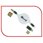 Аксессуар Krutoff USB - MicroUSB + Lightning для iPhone 5/6 Green 14154