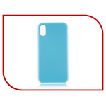 Аксессуар Чехол BROSCO Soft Rubber для APPLE iPhone X Light Blue IPX-SOFTRUBBER-BLUE