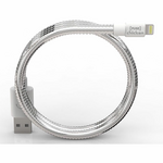 Кабель для Apple Lightning MFI Fuse Chicken Titan Travel, в стальной оплетке, 0.5м, серебристый IHC