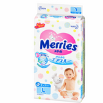 Подгузники Merries L (9-14 кг), 64 шт L (9-14 кг), 64 шт