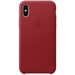 Чехол Apple Leather Case для iPhone X (PRODUCT)RED