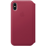 Чехол Apple Leather Folio для iPhone X «Лесная ягода»