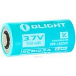 Аккумулятор для фонаря Olight ORB-163C05 16340, Li-ion, 3,7 В, 550 mAh MV-927185