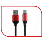 Аксессуар Belsis USB 2.0 A - USB Type-C 1m Black BS3008B