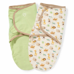 SUMMER INFANT Конверт на липучке SwaddleMe, (2 шт.), размер S/M, джунгли 54070