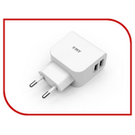 Зарядное устройство EMY MY-256 2xUSB - microUSB 2100mA White