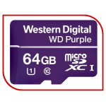 Карта памяти 64Gb - Western Digital Purple microSDXC Class 10 UHS U1 WDD064G1P0A