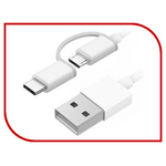 Аксессуар Xiaomi ZMI AL501 2 in 1 USB Type-C-Micro 100cm White