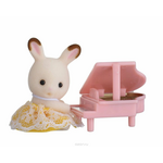 Sylvanian Families Фигурка Малыш кролик и рояль