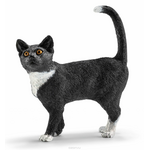 Schleich Фигурка Кошка цвет черный белый 13770