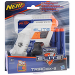 Nerf Бластер "N-Strike Elite: Triad EX-3", с патронами, цвет: белый, синий, оранжевый A1690E35