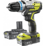 Бесщеточная ударная дрель-шуруповерт ryobi r18pdbl-220s 5133003436