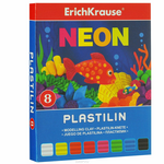 Пластилин Erich Krause "Neon", 8 цветов