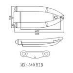 Лодка надувная ПВХ Forward MX310RIB, зеленая, дно пластиковое MX310FDgn