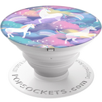 Кольцо-держатель для телефона Popsockets Unicorns In The Air (800087) Light Blue