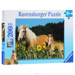 Ravensburger Лошади в подсолнухах. Пазл XXL, 200 элементов 12628