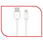 Аксессуар Krutoff Classic USB - microUSB 1m White 14853