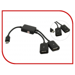 Аксессуар KS-is OTG 2xUSB 2.0 F - MicroUSB M KS-320