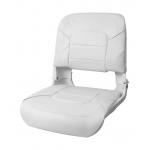 Кресло пластмассовое складное с подложкой All Weather High Back Seat, белое 75140W