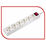 Удлинитель Schwabe 6 Sockets 5m White 11671AS