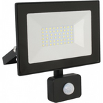 Прожектор ultraflash lfl-2002s c02 черный led  с датчиком 230в, 6500к 13329