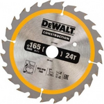 Пильный диск construct 165х20 мм, 24т, atb +24град dewalt dt1949