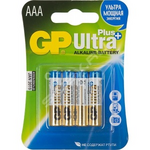 Алкалиновые батарейки gp aаa 4 шт ultra plus alkaline 24а 24aup-2cr4