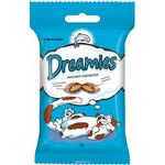 Лакомство для взрослых кошек "Dreamies", подушечки с лососем, 30 г