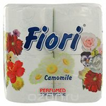 Ароматизированная туалетная бумага "Fiori. Ромашка", цвет: белый, 4 рулона