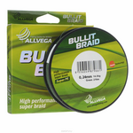 Леска плетеная Allvega "Bullit Braid", цвет: темно-зеленый, 270 м, 0,24 мм, 16,5 кг